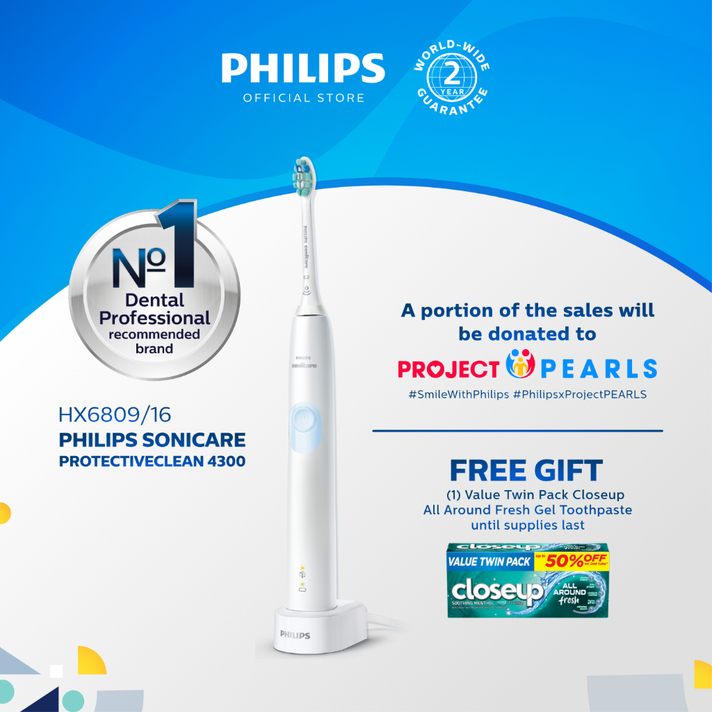 Philips Sonicare ProtectiveClean 4300 HX6809/16 with Quadpacer and