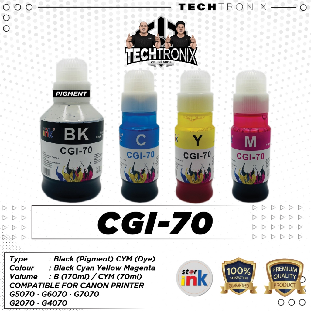 Starink CGI70 Ink Refill Compatible for Canon Printers GI 70 - G5070 ...