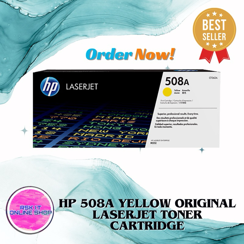 HP 508A Yellow Original LaserJet Toner Cartridge (CF362A) | Shopee ...