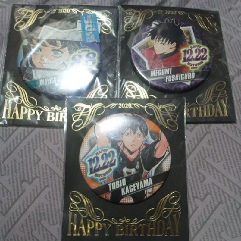 Birthday Badge Shonen Jump Characters, Megumi, Fushiguro, Tobio ...