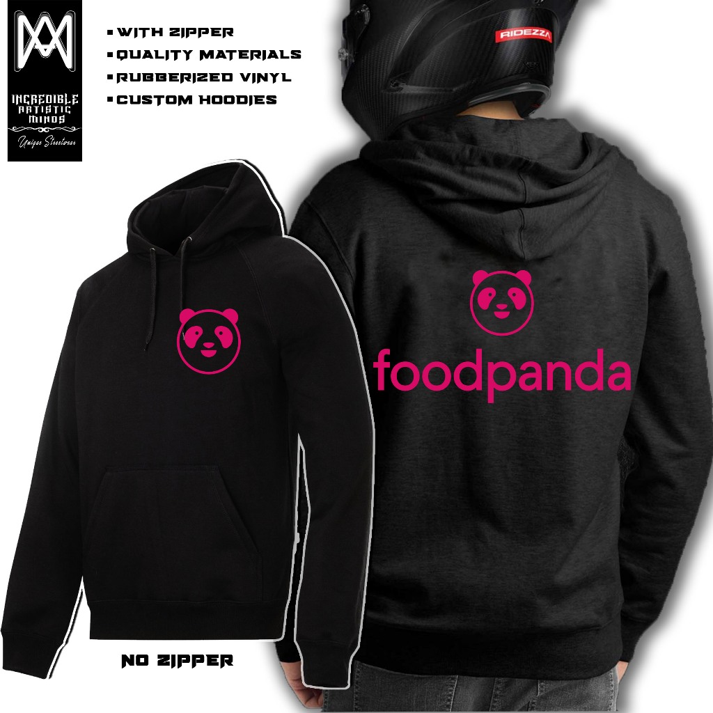 Motor Riders Food panda logo Customized Hoodie Jacket for men women Premium Quality