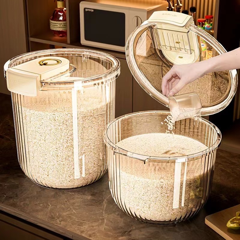 AZ Rice Dispenser MULTIPURPOSE LARGE CAPACITY RICE STORAGE DISPENSER ...