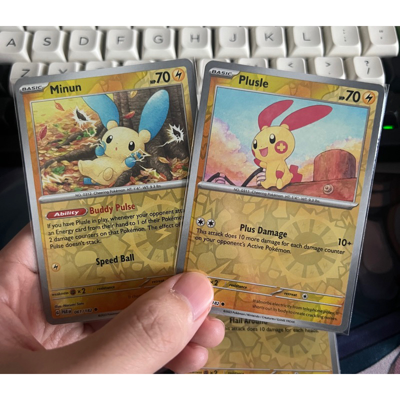 Pokemon TCG Plusle 060/182 & Minun 061/182 Bundle Trading Card Game  Competitive | Shopee Philippines