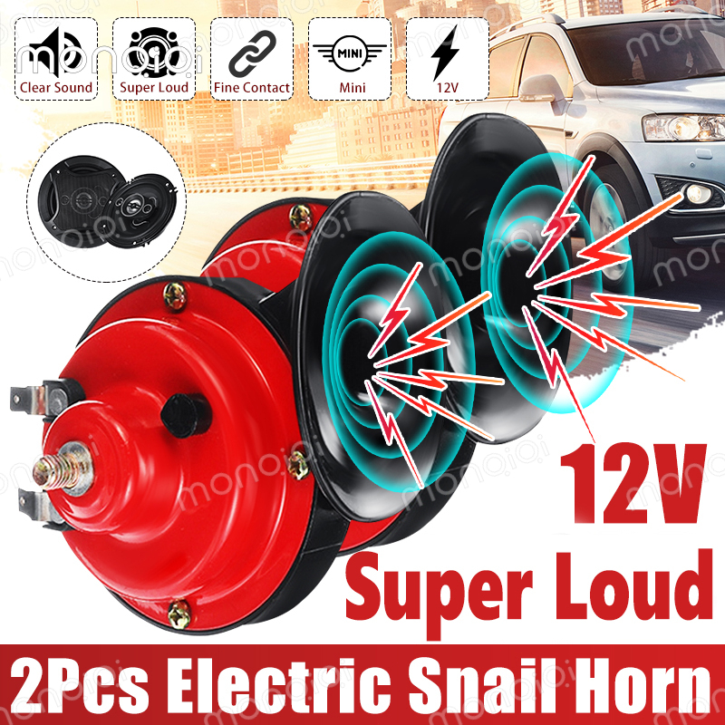 thumbnail image 2 of 2 PCS 300DB Snail Horn ABS + Metal Super Loud Car Horn 2 of 10