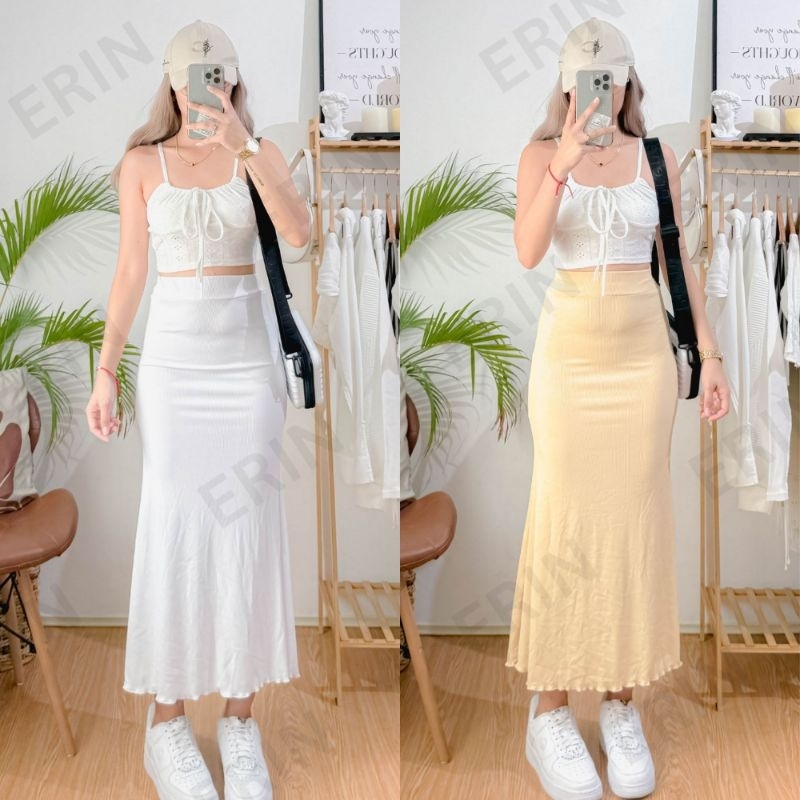 Knit hem skirt sales