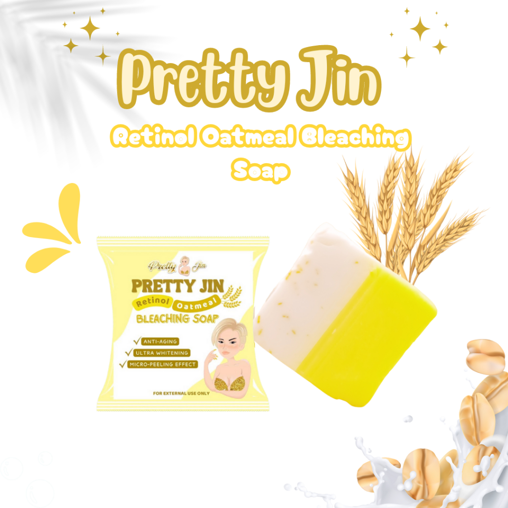 Pretty Jin Retinol Oatmeal Soap Whitening Body Wash Shopee