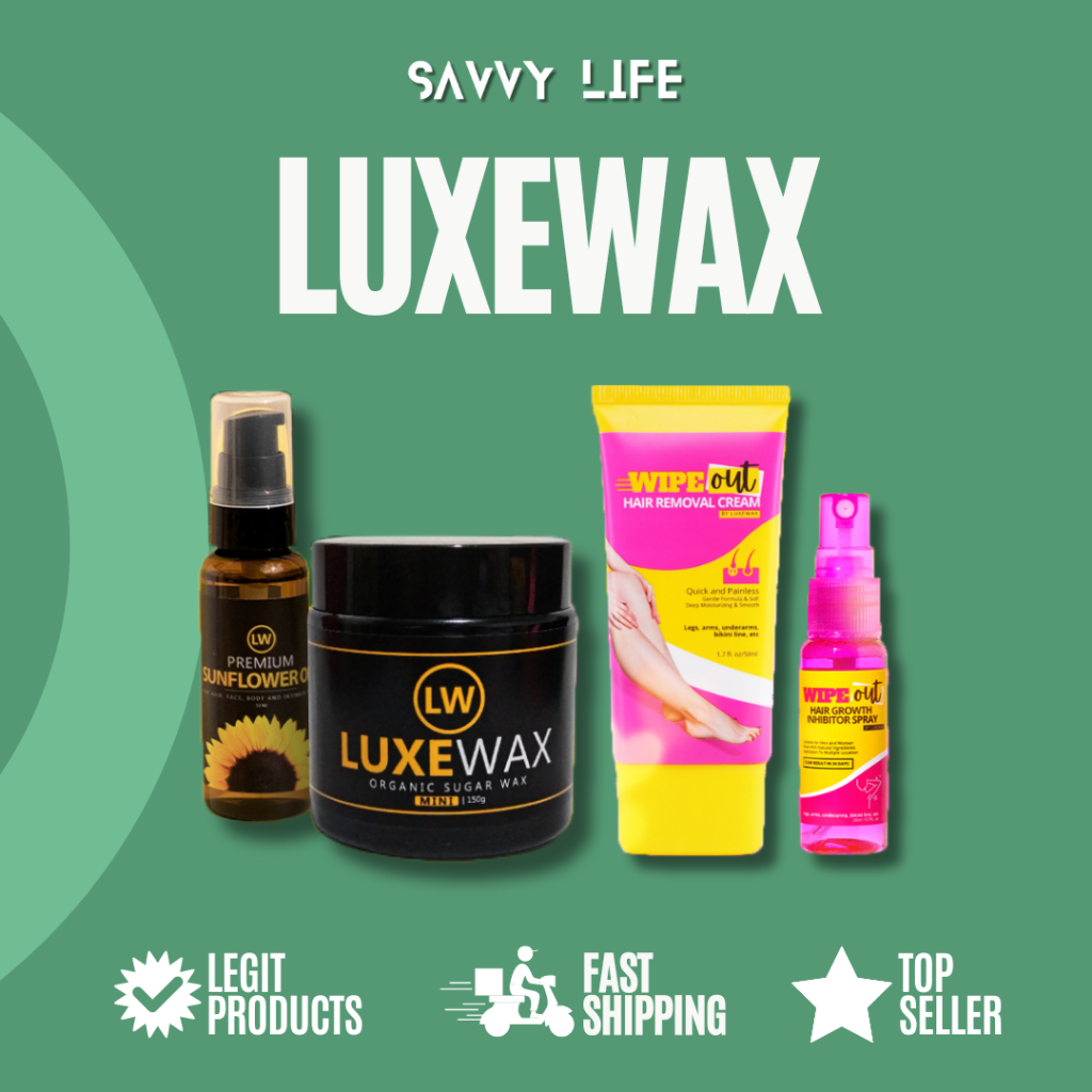 LUXEWAX Organic Sugar Wax Hair Removal With Sunflower Oil Wax Strips