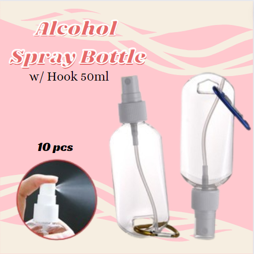 Alcohol Refillable Spray Bottle With Keychain 50ml 10 Pcs | Shopee ...