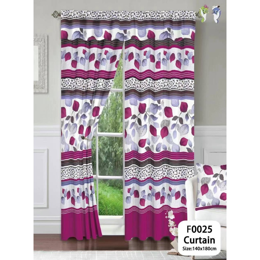GP Fashion Curtain Home Decor Window Curtain size:140X180CM | Shopee ...