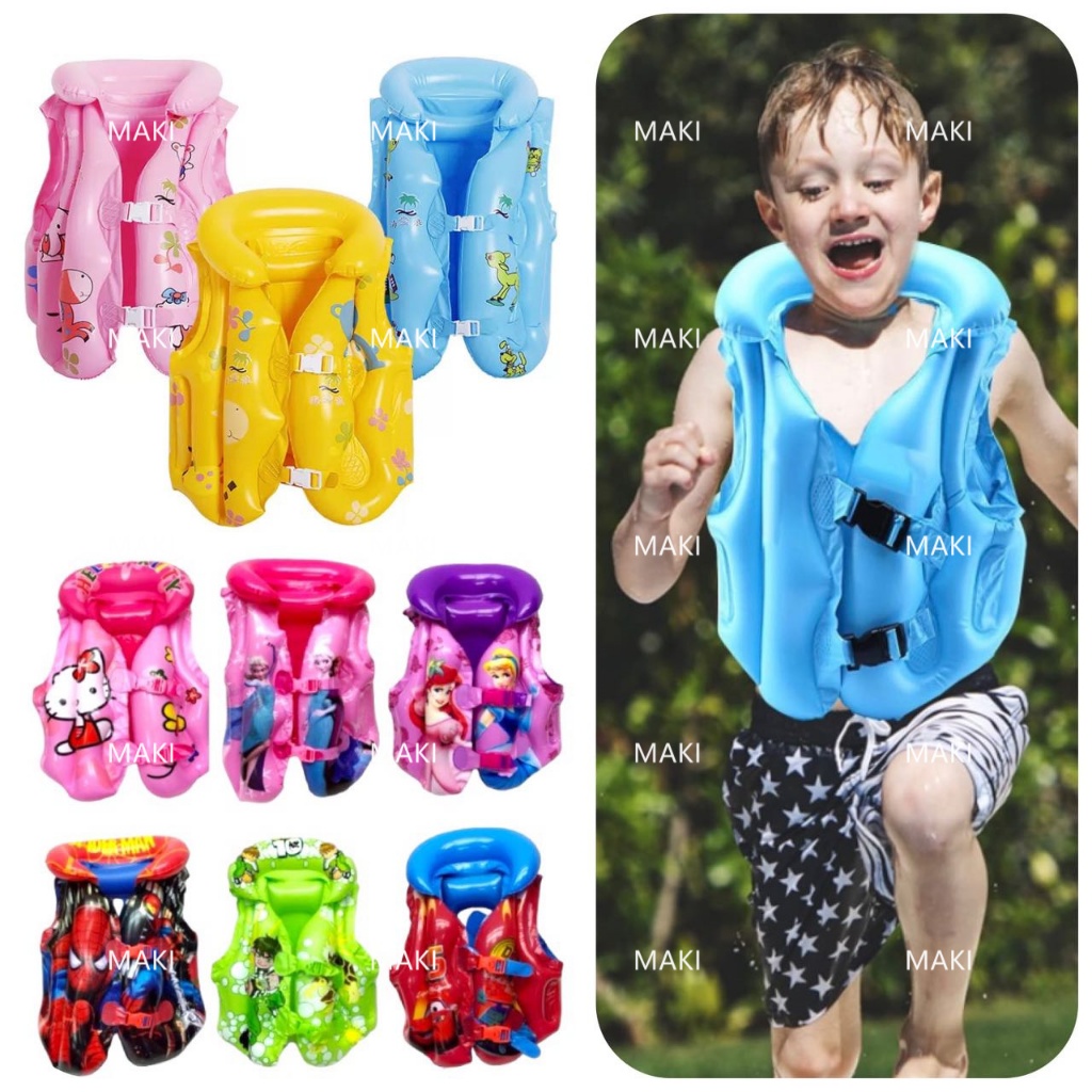 inflatable life jacket swim wear swim suit swimming vest for kids ...