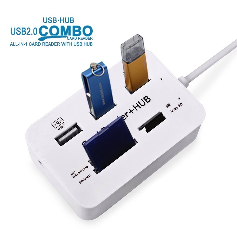 High Speed Mini USB Hub Combo 2.0 Card Reader Multi USB 2.0 USB Hub ...