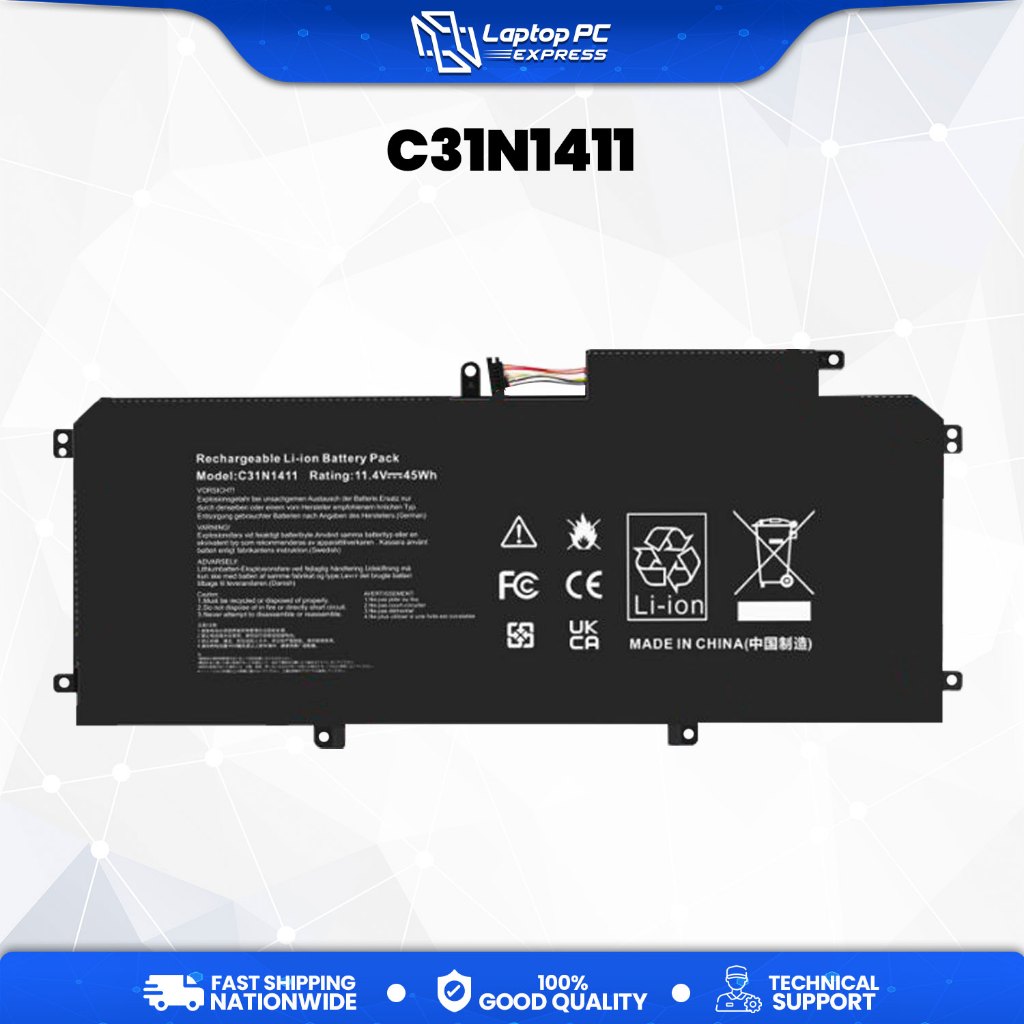 Batería para Laptop ASUS 6 meses de garantía UX305 U305 C31N1411 - Tecnología AltérCo