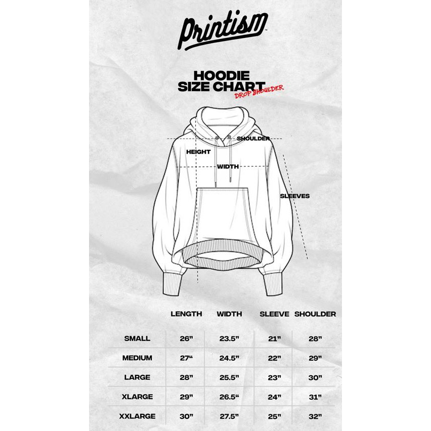 PRINTISM PLAINS • HOODIE • DROP SHOULDER • OVERSIZED • TERRY BRUSH ...