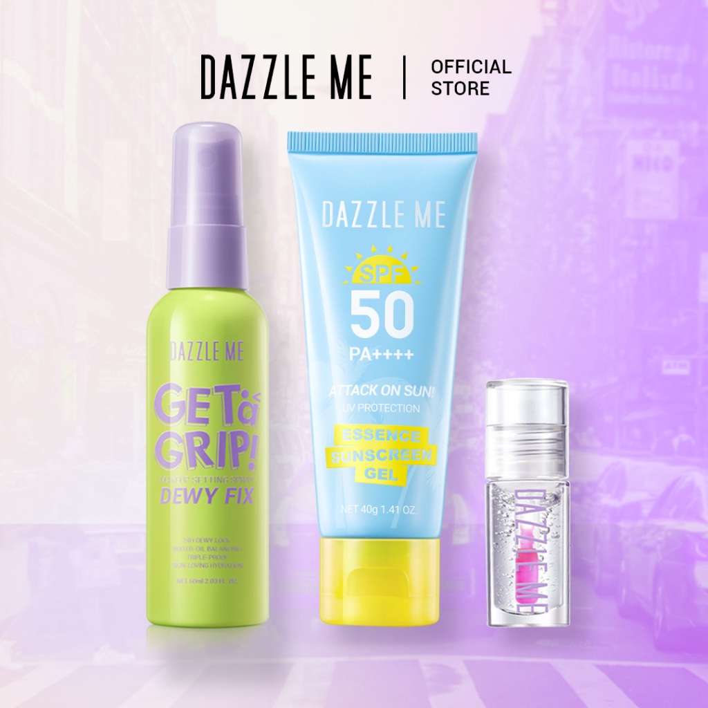 DAZZLE ME Sun-kissed Splash Bundle - Dewy Fix Setting Spray + Sunscreen ...