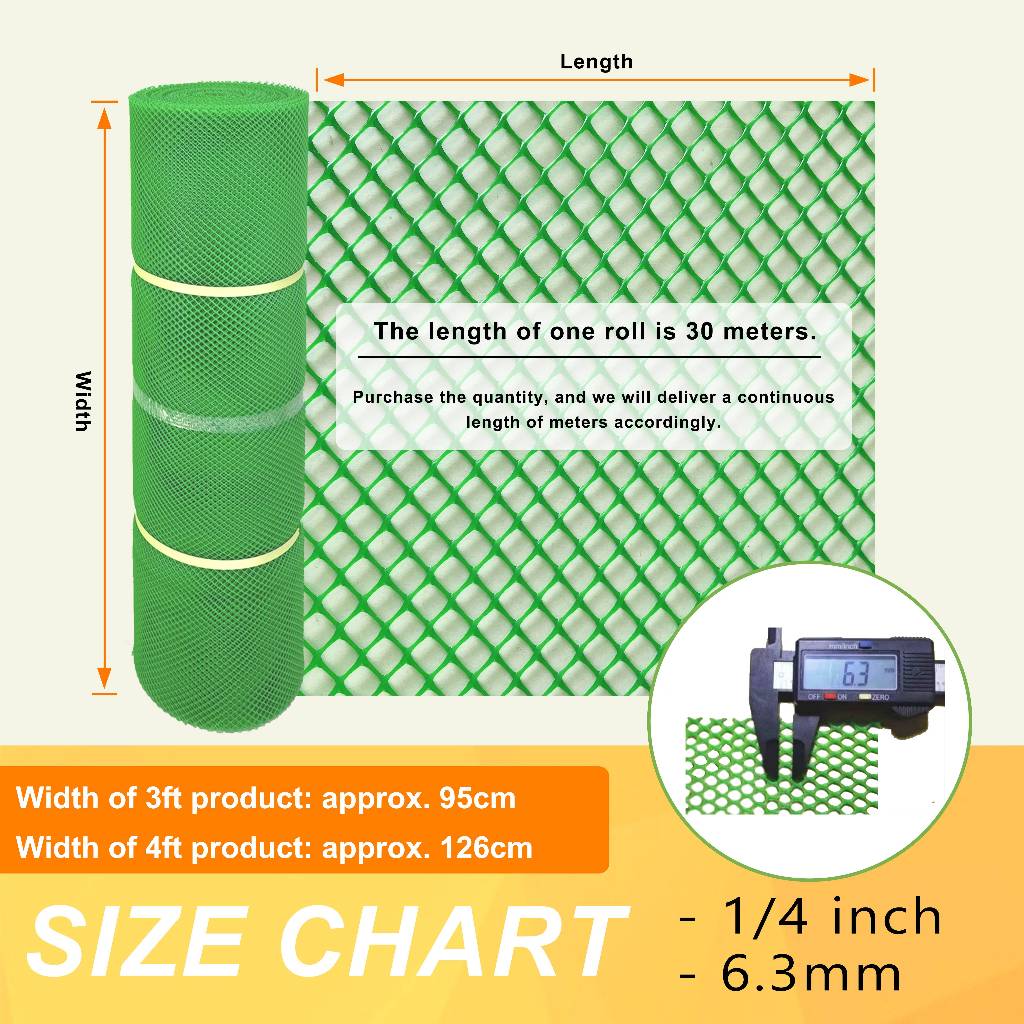 Plastic Mesh Screen / Green Net for Chicken Coop - Durable Garden Fence ...