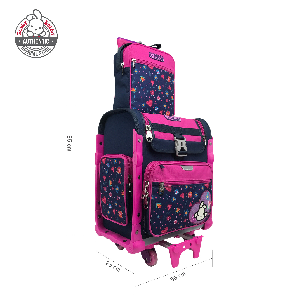 Robby Rabbit Pink Blossom DUTR Type Lightweight Trolley (Floral, Navy ...