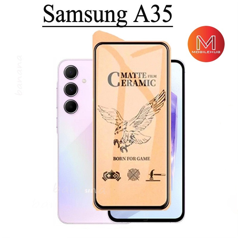 Samsung Galaxy A35 Ceramic Matte Screen Protector (Black) | Shopee ...