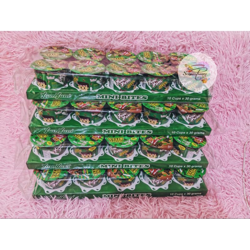 Yum Yum Mini Bites Biscuits With Choco Dip(10Cups/Pack) | Shopee ...