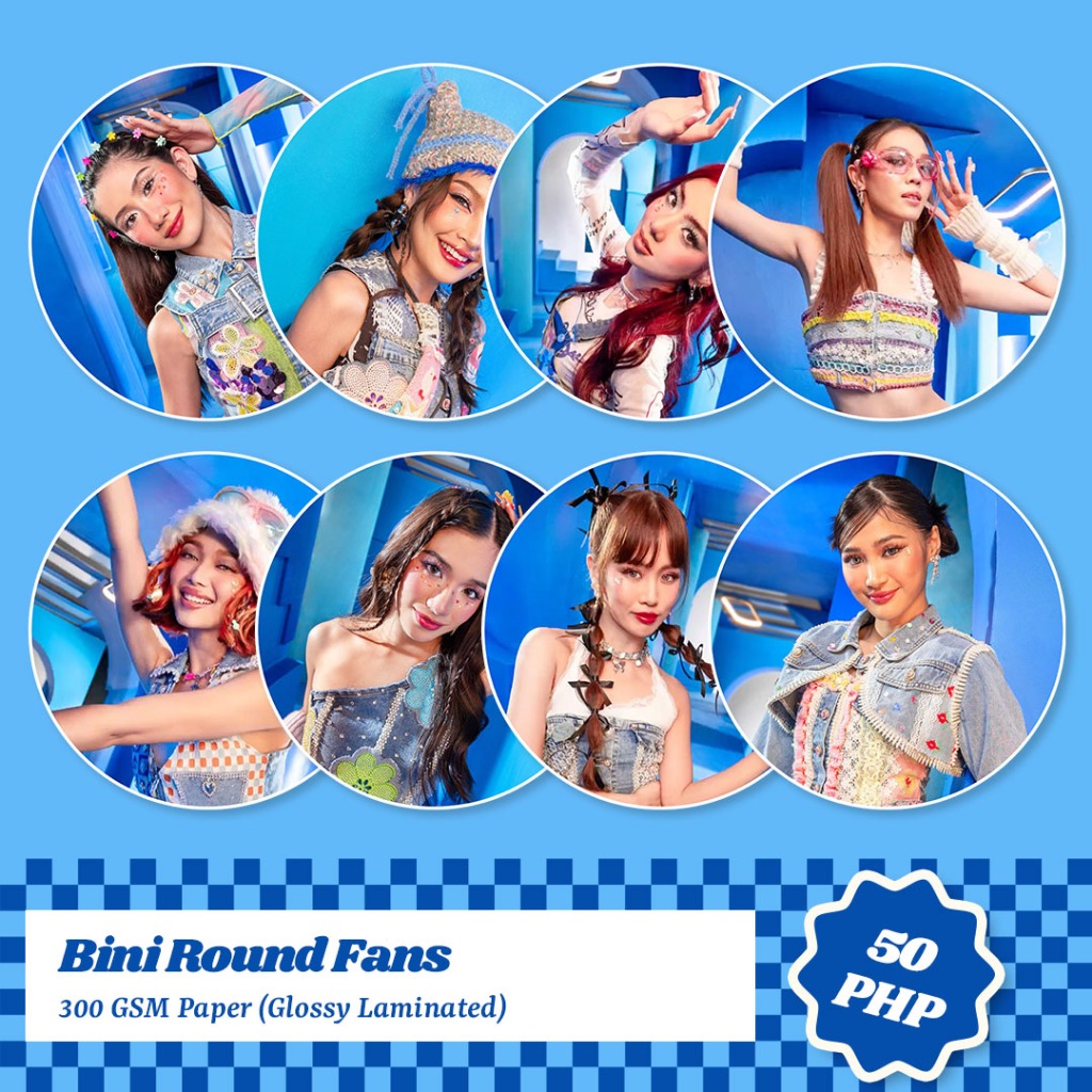 Bini Round Fans 300 GSM Paper | Shopee Philippines