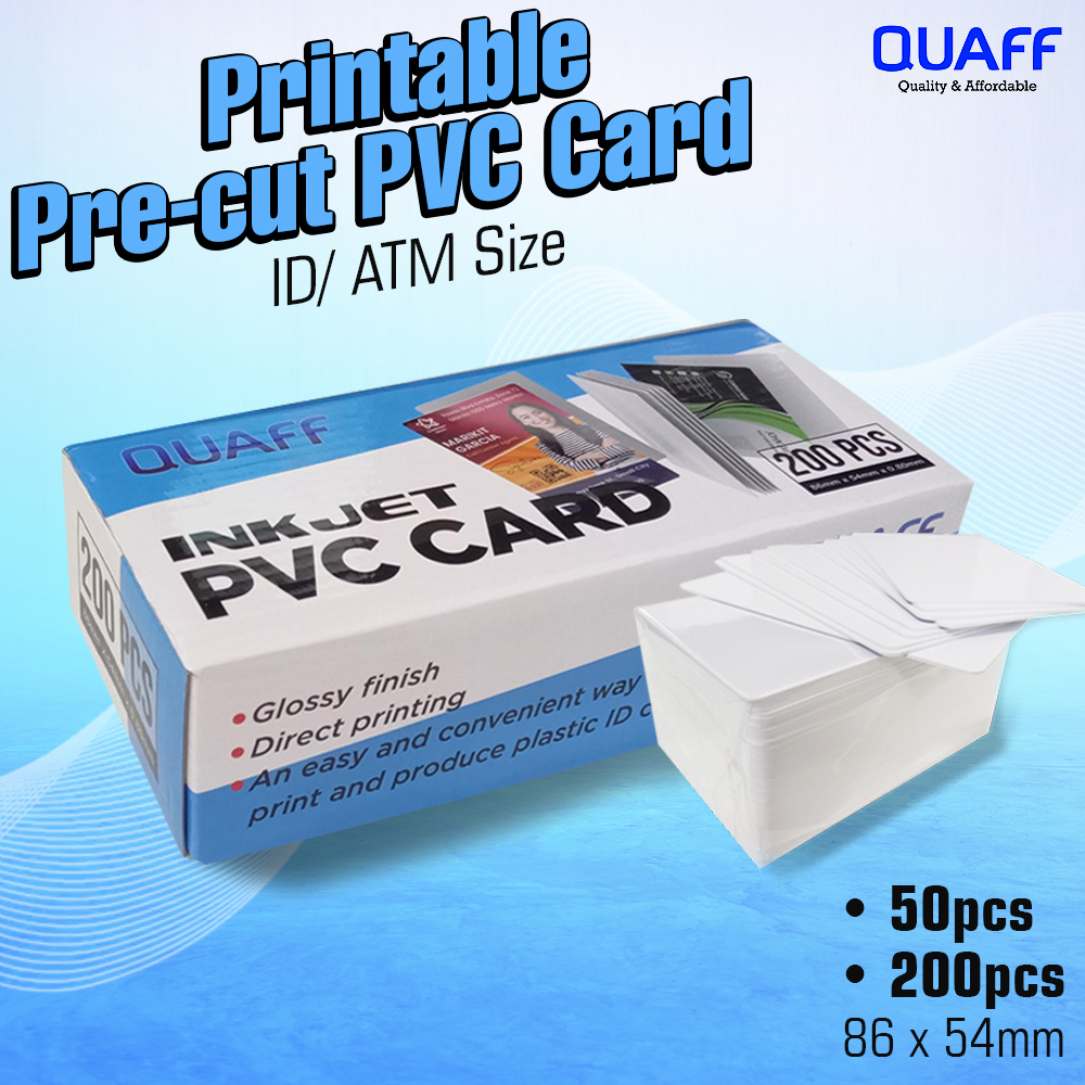 Printable PVC PreCut Cards for Direct Printng using Dye Ink Printers