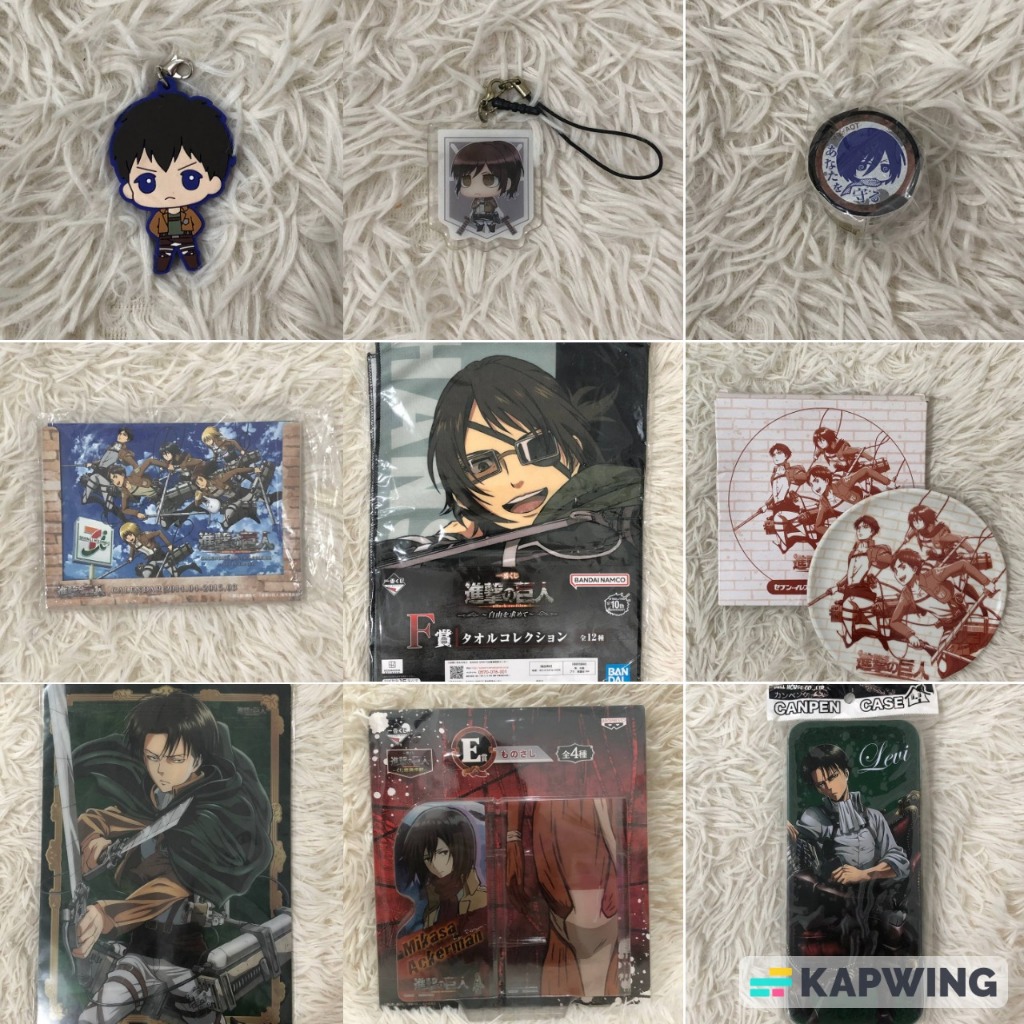 Attack on Titan - Merch AOT keychain, towel, case, plate, pla board ...