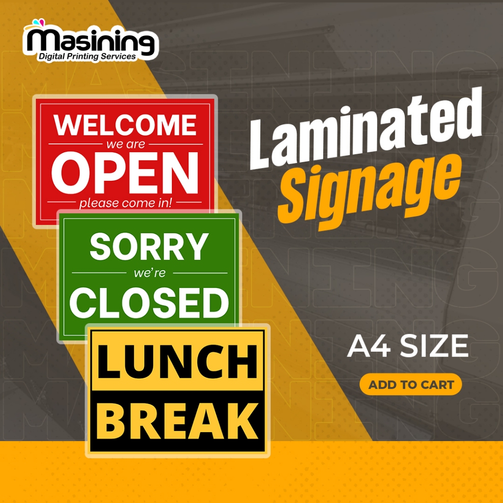 Laminated Signages A4 Size | Shopee Philippines