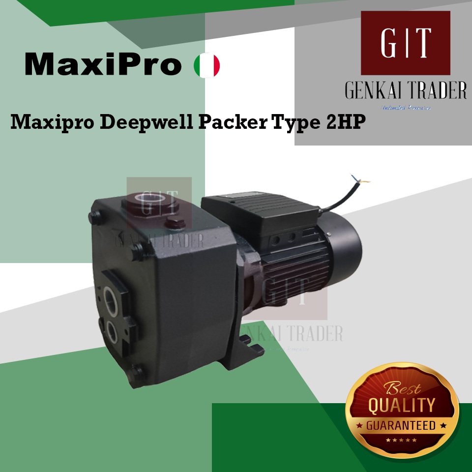 MAXIPRO Deep Well Water Pump 2HP with Injector and Adapter Packer Type ...