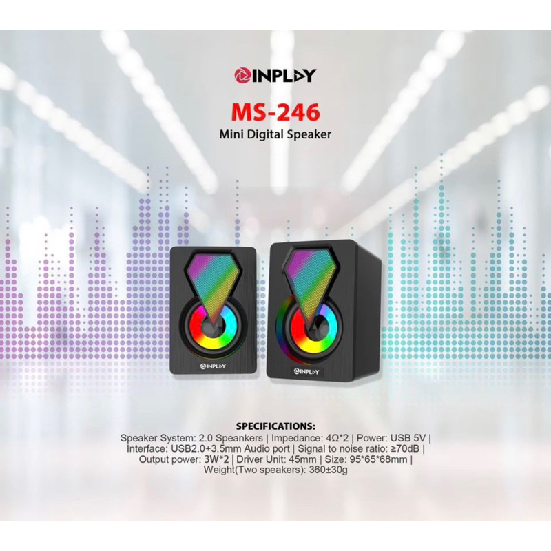 INPLAY MS-246 MINI RGB PC SPEAKER | Shopee Philippines