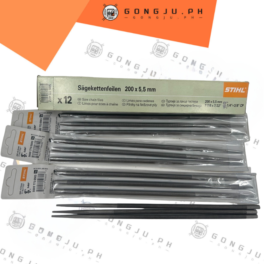 STIHL Chainsaw Chain Sharpening File |(7/32"20*5.5mm) (12pcs/box ...