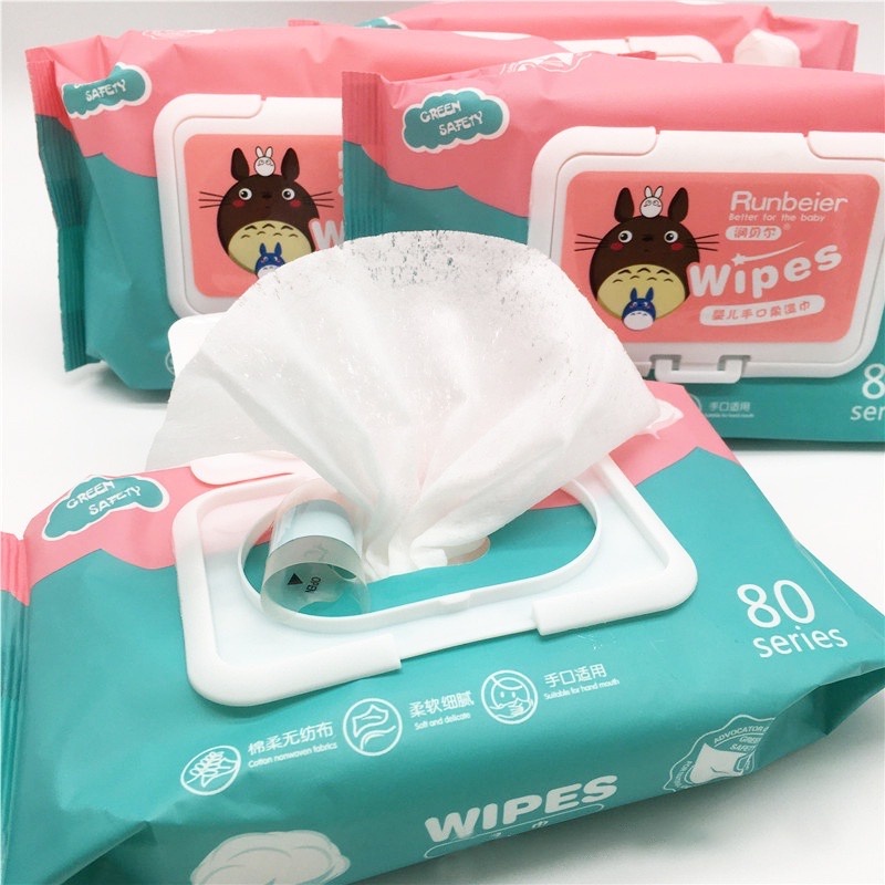 Baby Wipes 80 pcs per pack (NonAlcoholwet wipes) Face Tissue Facial