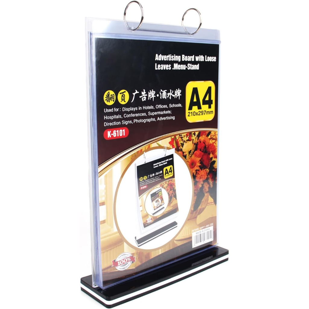Menu Marketing Rack,A4 Acrylic Plastic Folder, T-Shaped Document and A4 ...