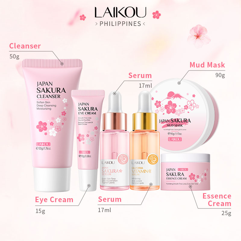 LAIKOU Sakura Hair Care Set, 6PCS Unique Self Care Package, Shampoo - View #9