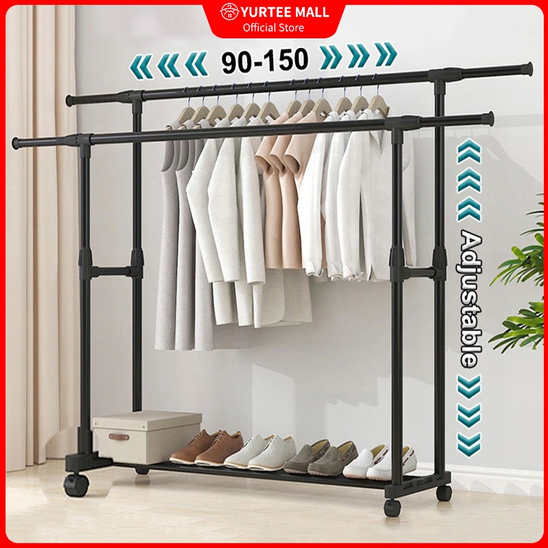 Retract Bedroom Clothes Rack Drying Rack Wardrobe Clothes Organizer ...