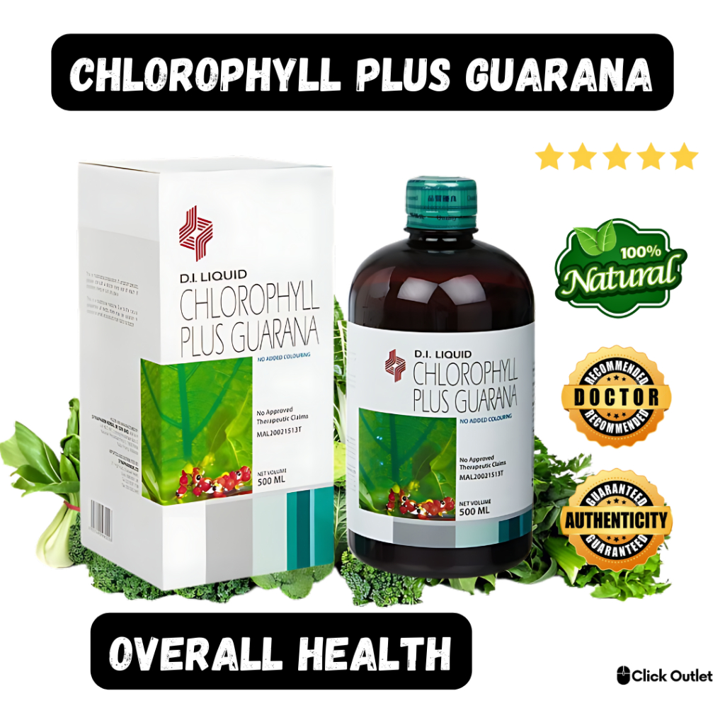 Chlorophyll Plus Guarana Detox Body Odor Colon Cleanser & Skin Health