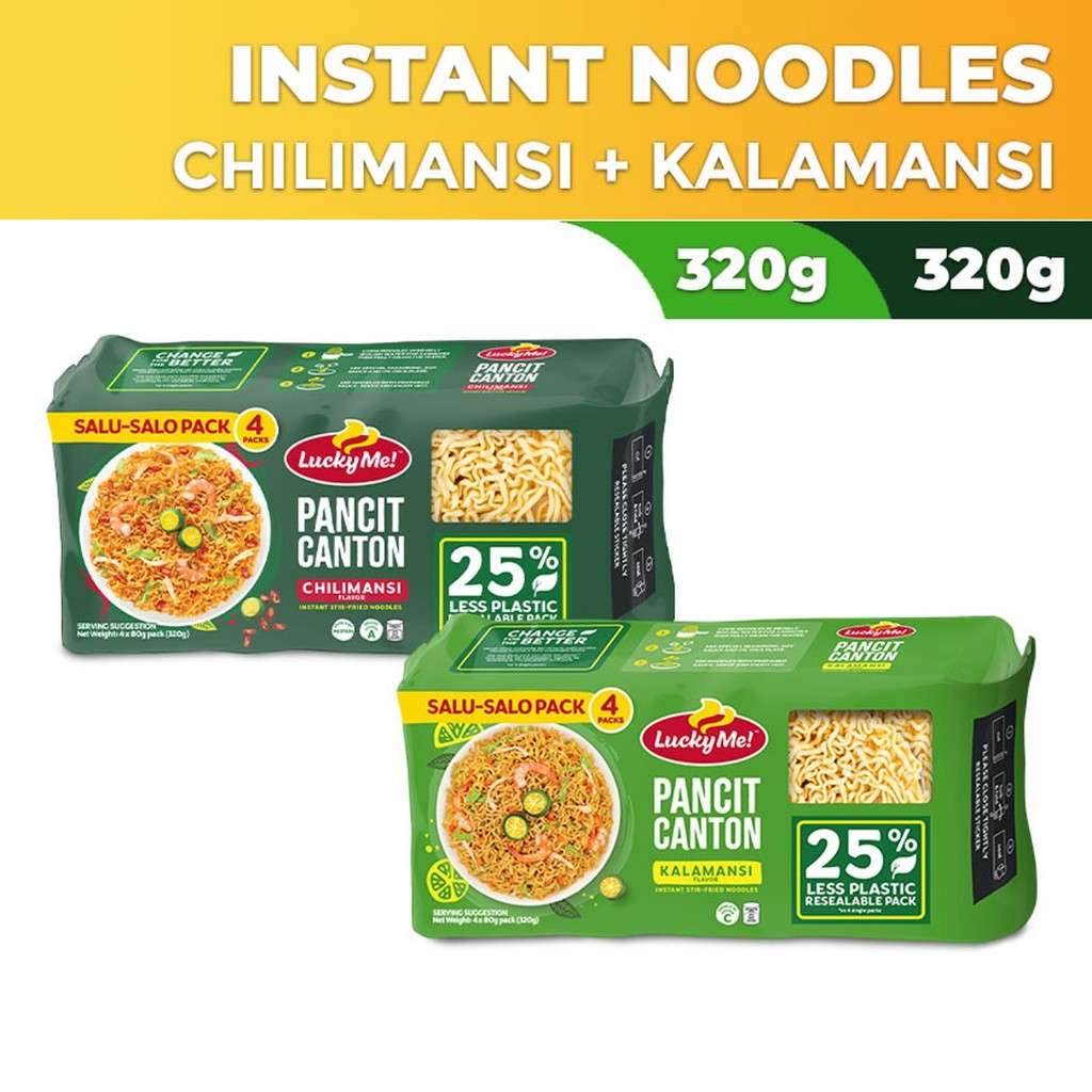 Lucky Me! Pancit Canton Salu-Salo Pack Bundle Kalamansi 320g ...