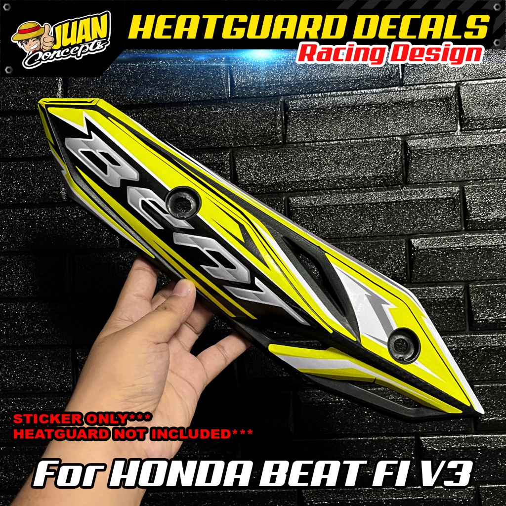Honda Beat V3 Heatguard Decal sticker RACING DESIGN | Shopee Philippines