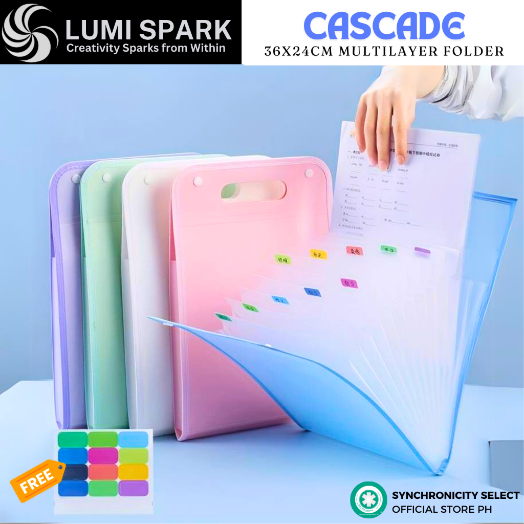 LUMISPARK CASCADE 13-grid Vertical A4 Accordion Organizer Expandable ...