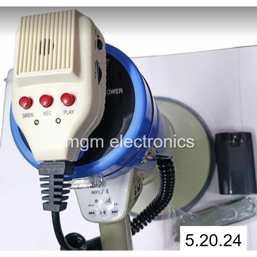 VISTRON MEGAPHONE 50W max., usb sd bluetooth with recording and free 1 ...