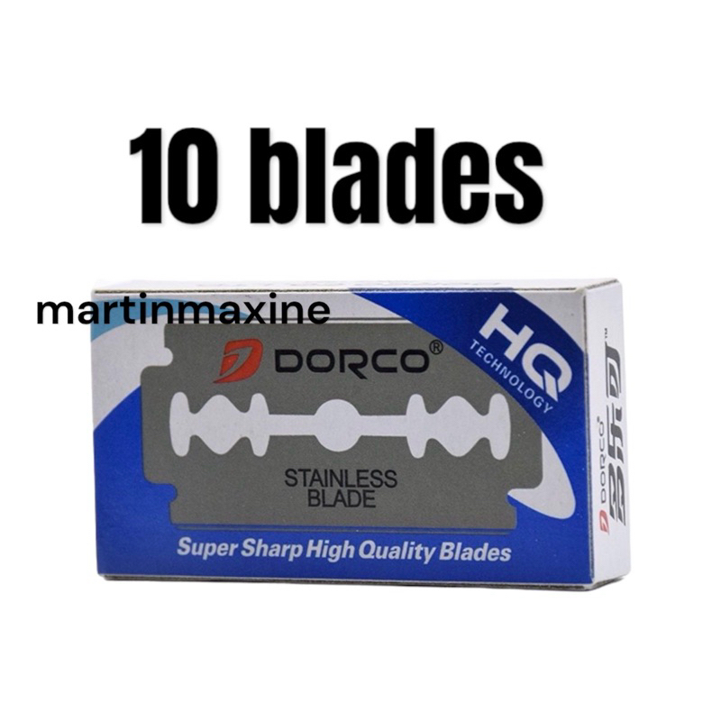 Double Edge Razor Blades-Blue ST-300-Stainless Blades (10pcs) | Shopee ...
