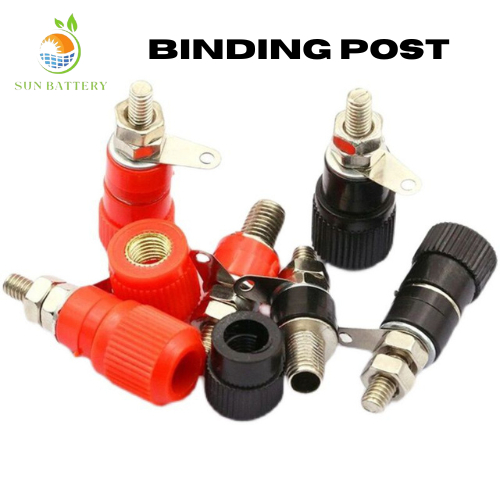 SUN BATTERY Binding Post Plug Connectors Banana Socket Plug (1Set Red ...