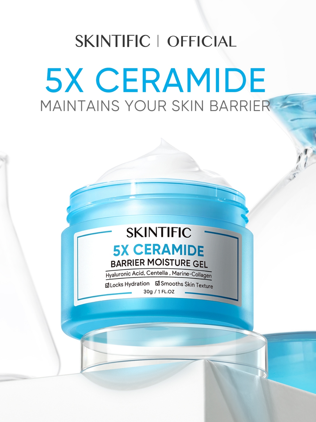 【HOT】Skintific 5X Ceramide Facial Moisturizer for Oily Skin Care