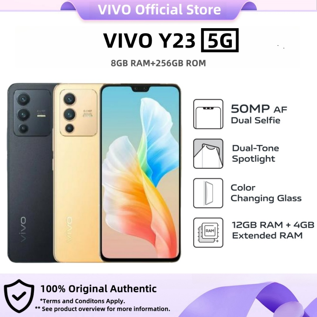 Vivo Y23 5G Cellphone 8GB RAM+ 256GB ROM | 5000mAh Battery | Color ...