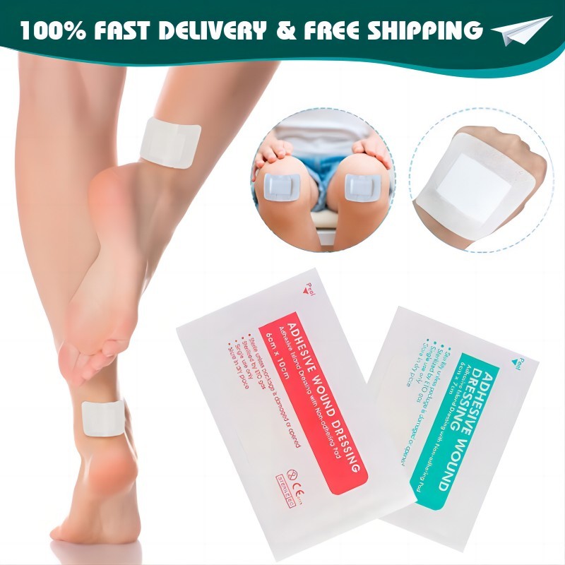 50PCS Non-Woven Medical Adhesive Wound Dressing Breathable First Aid ...