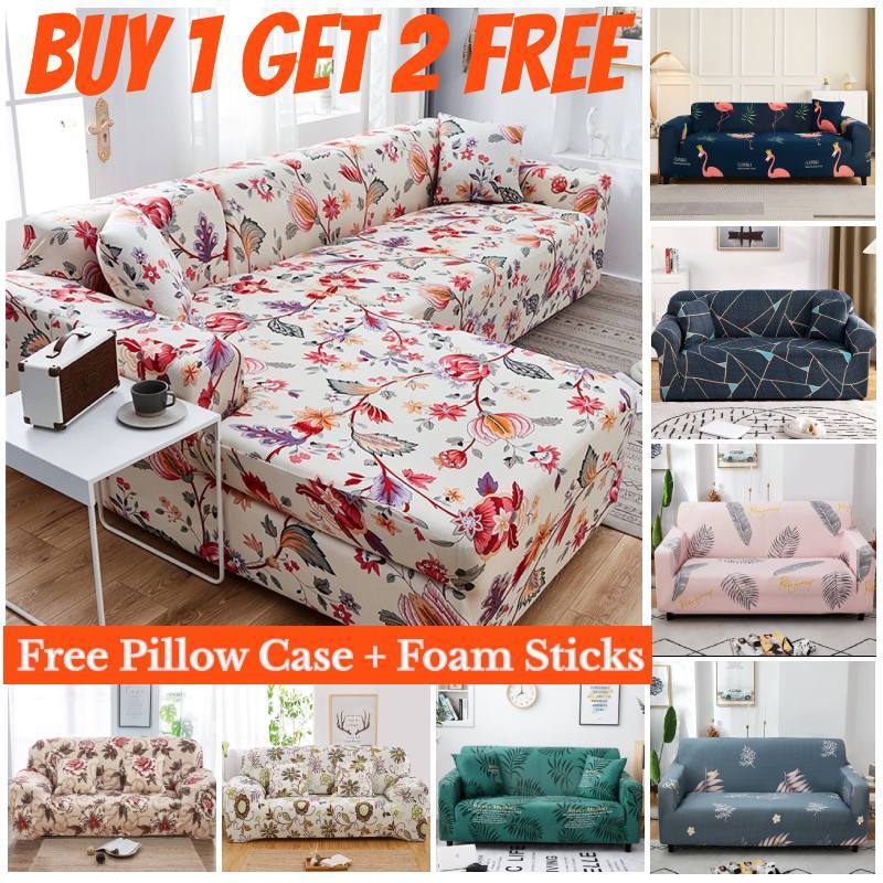 Stretchable sofa cover, 1/2/3/4 seater sofa cover, multi-color stretch ...