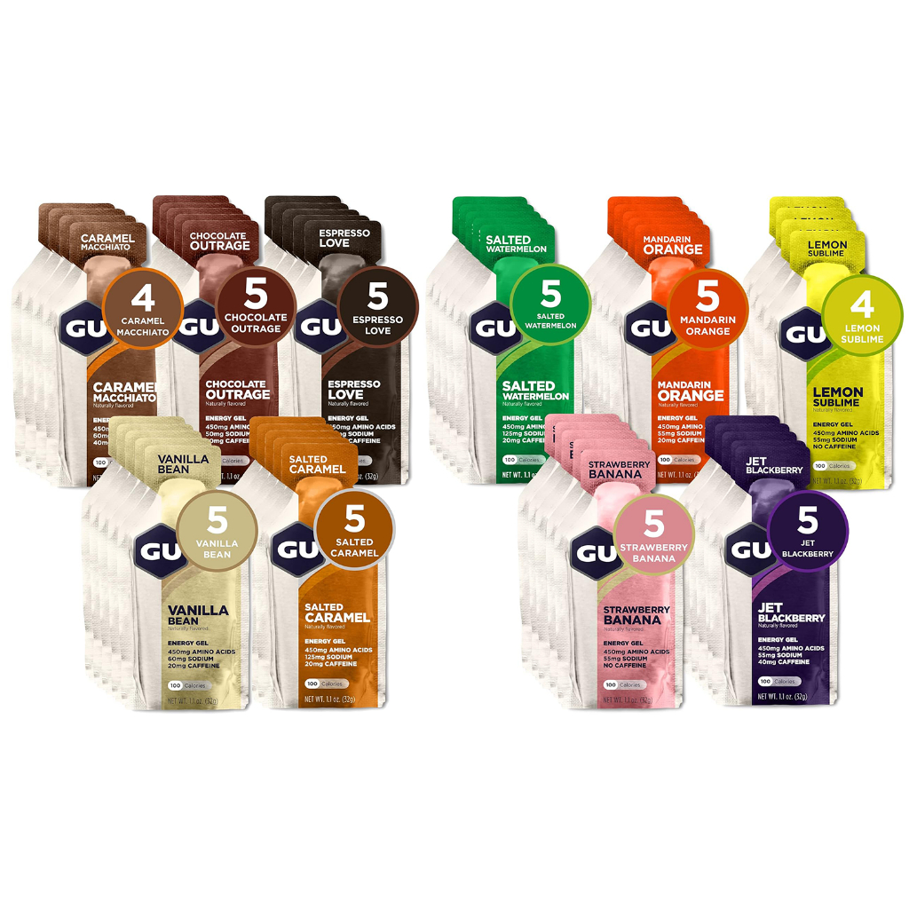 GU Energy Original Sports Nutrition Energy Gel, Vegan, GlutenFree