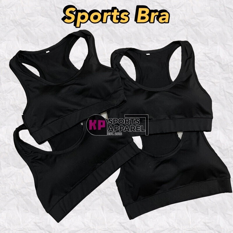 KP QUALITY BLACK SPORTS BRA with foam pads Shopee Philippines