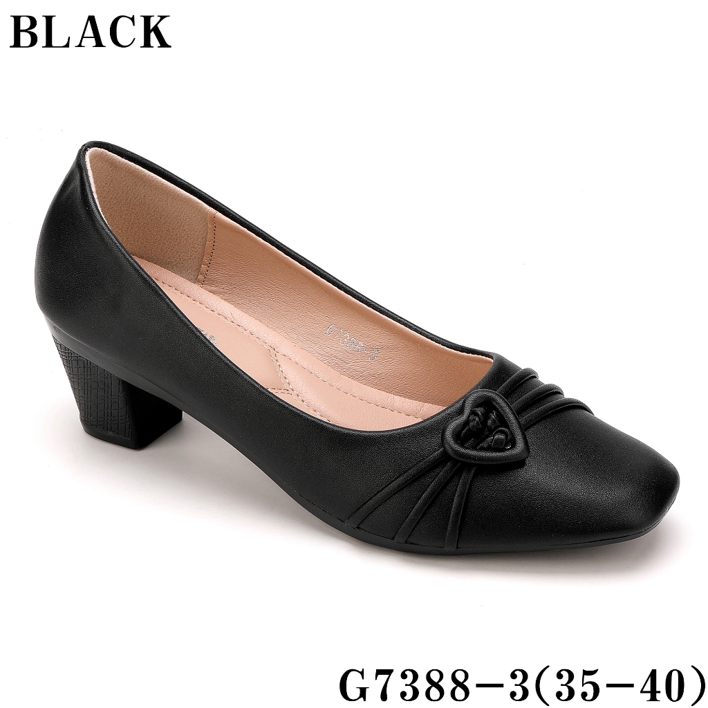 SG G7388 BLACK SCHOOL SHOES FOR WOMEN ELEGANT STYLISH KOREAN BLACK
