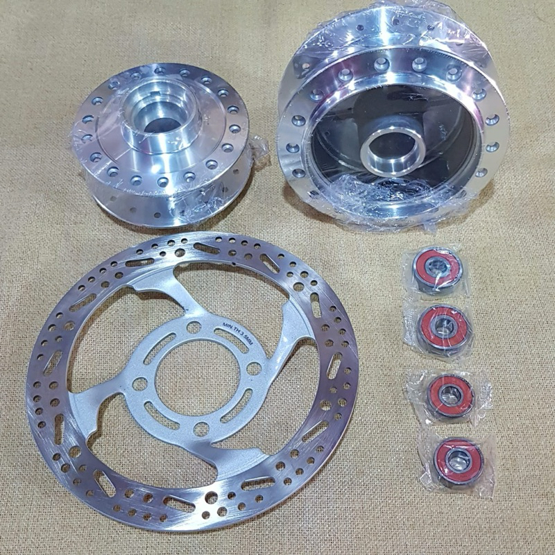 HUB SET XRM110 RS125 XRM125old w/ Lighten disc Bowl type 220mm - with ...