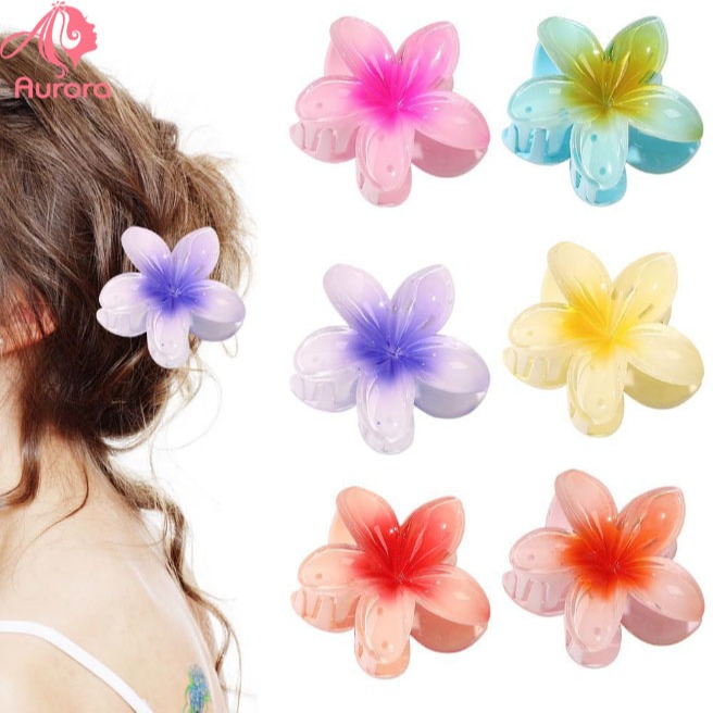 ''Aurora'' Plumeria flower hair accessories clip colorful all-match ...