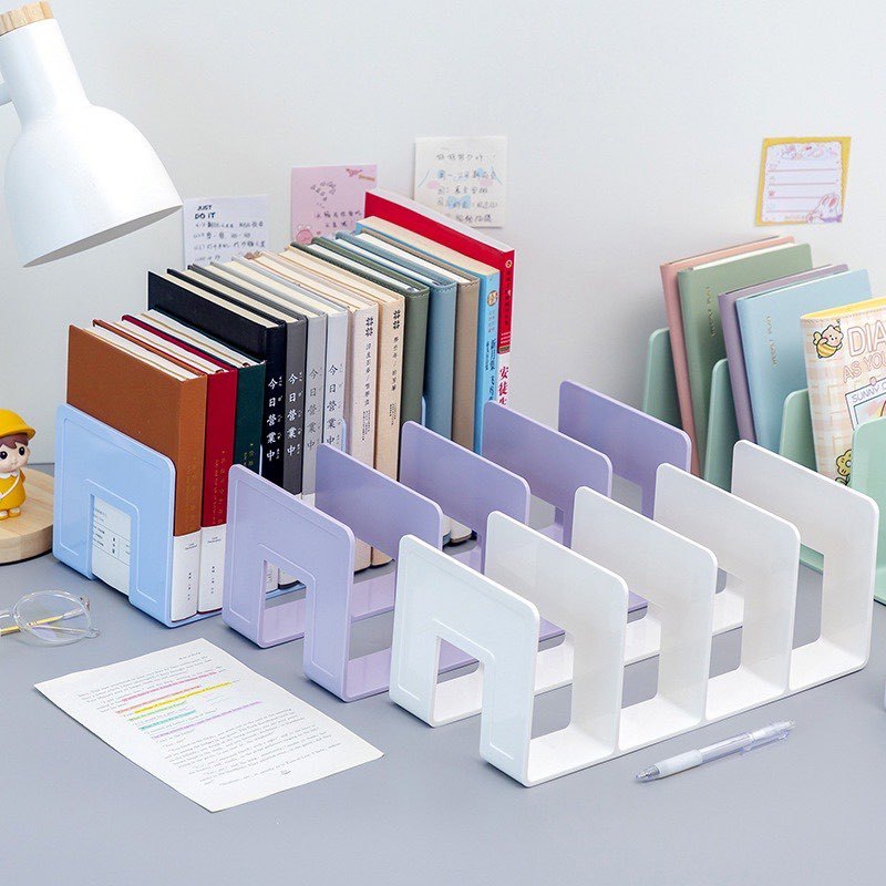 Quadruple Partition Slots Acrylic Bookstand Book File Storage ...